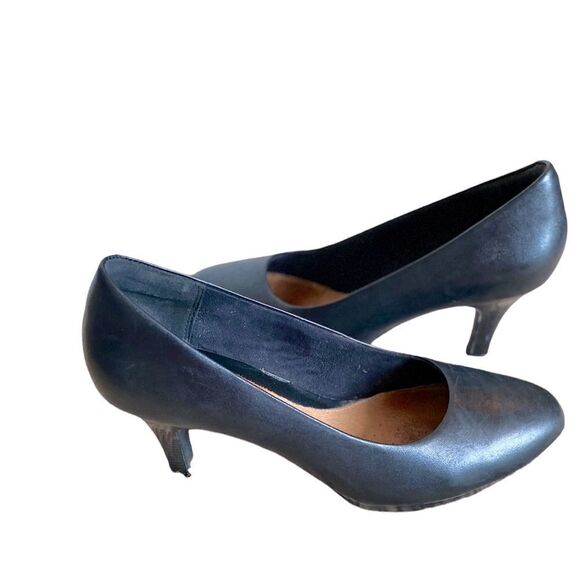 Clarks Artisan Leather Ambyr Joy Pump Heels Black Size 6.5 - Picture 1 of 9